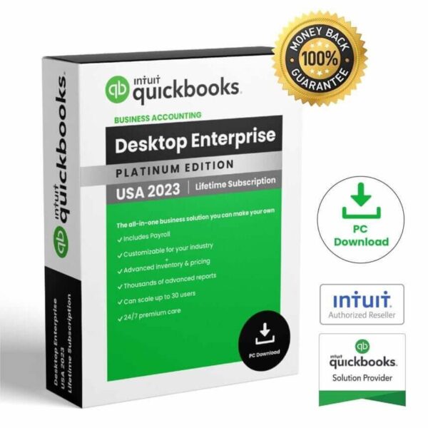 Quickbooks Desktop Enterprise Platinum 2023 With Advanced Inventory 5 Users | Us Version |